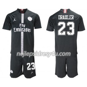 Fotbalový Dres Paris Saint-Germain Draxler 23 Jodan Černá Dětské Alternativní 2018/19